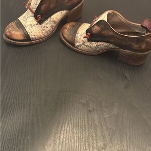 Freebird Brown and Tan Ankle Boots